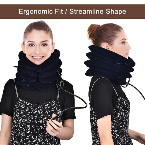 Cervical Neck Traction Device Layers Inflatable Adjustable Neck