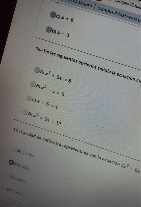 La Pregunta Dice De Las Siguientes Opciones Se Ala La Ecuacion