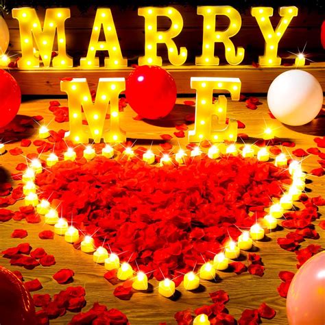 Amazon Hortsun Marry Me Light Up Letters Proposal Decorations