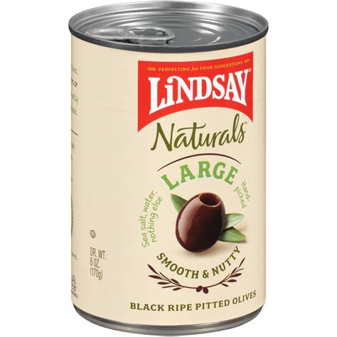 Lindsay Naturals Olives Black Pitted California Ripe Large 6 Oz Shipt