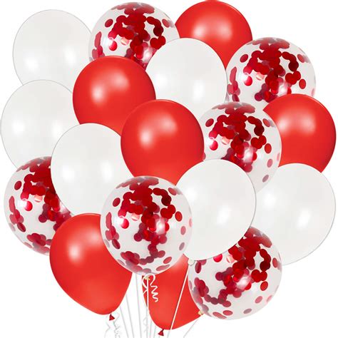 Buy Katchon Red And White Balloons For Valentine Pack Of 40 Red