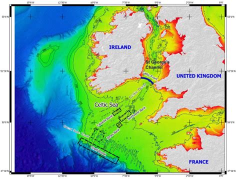 bathymetry   celtic sea gebco   scientific diagram