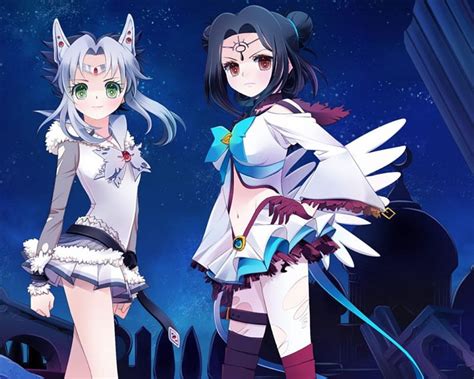 Perfect Dual Nekomimi Neko White Hair Green Eyes Anime Neko Mimi