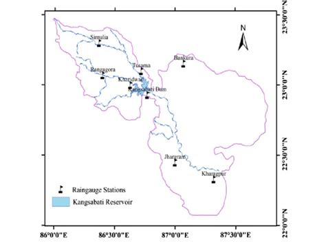 Location Of Eight Raingauge Stations In Kangsabati Reservoir Catchment