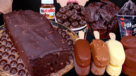 ASMR CHOCOLATE CAKE MALTESERS MAGNUM ICE CREAM OREO NUTELLA DESSERT