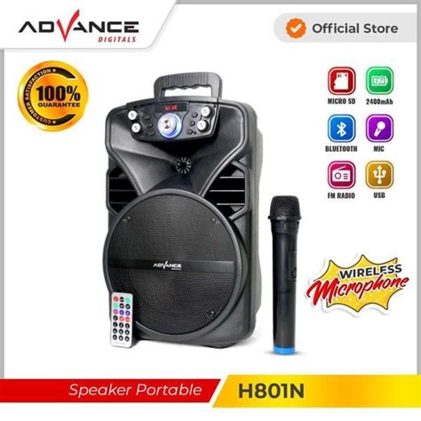 Jual Advance Speaker Portable H N Wireless Black V Mic Wireless