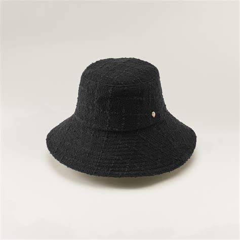 Winona Bucket Hat In Black Boucle Helen Kaminski Au Womens Fabric Hats