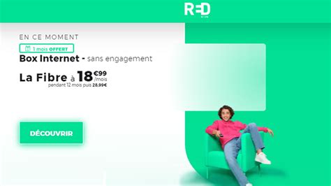 Promo La Fibre Chez Red By Sfr Seulement Par Mois Avec Un