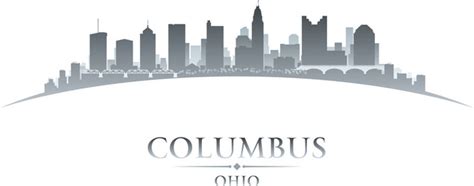 Columbus ohio skyline detailed silhouette Vector Image