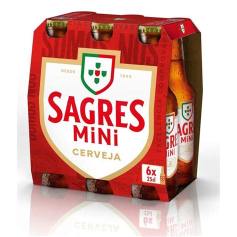 SAGRES Cerveja Álcool 6x250 ml CERVEJA C ALCOOL Minipreço