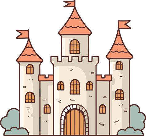 Cute castle clipart design illustration 43859701 PNG