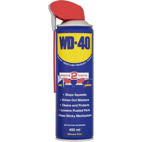 Wd 40 Multi Use Lubricant And Cleaner 450ml Spray Can With Smart Straw