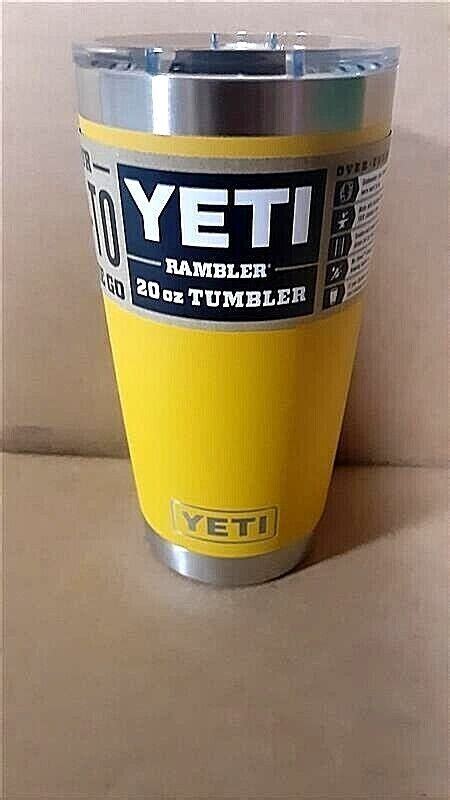 YETI Rambler 20 Oz Insulated Tumbler Alpine Yellow With Magslider Lid