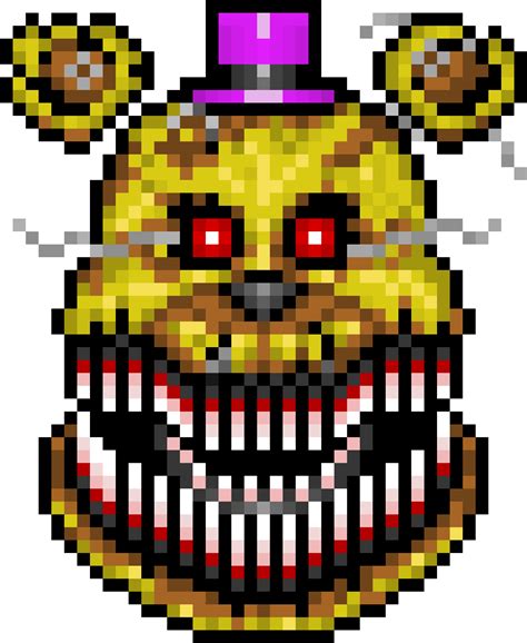 Artworkfredbear Pixel Art Fnaf Fredbear Pixel Art 2000x2000 Png Porn Sex Picture