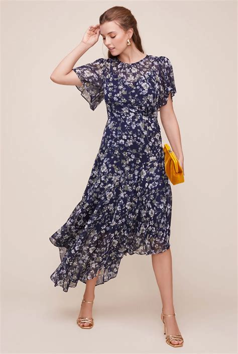 Flutter Sleeve Floral Maxi Astr The Label Floral Dress Casual Dress Floral Midi Dress