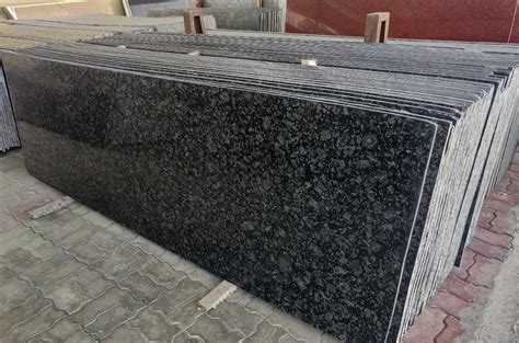 Polished Finish Slab Majestic Black Granite For Flooring And Counter