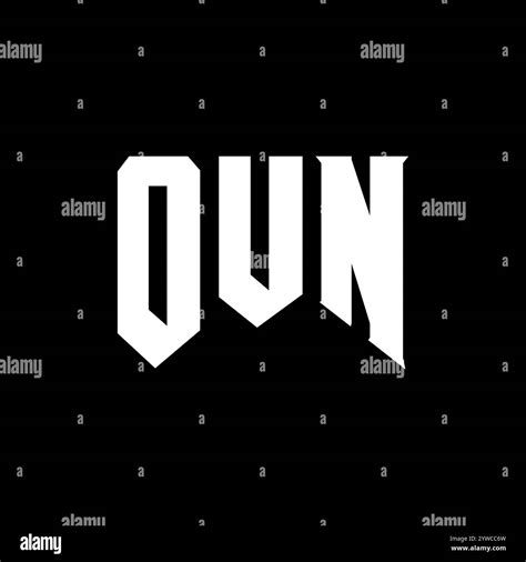 oun logo design black  white stock  images alamy