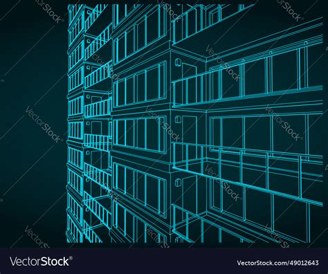 Apartment building close up Royalty Free Vector Image