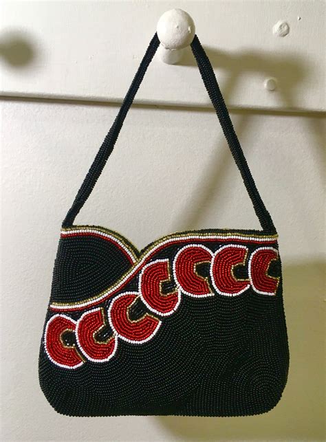 1950s Walborg Bead Evening Bag Vintage Beaded Purse Mid Century