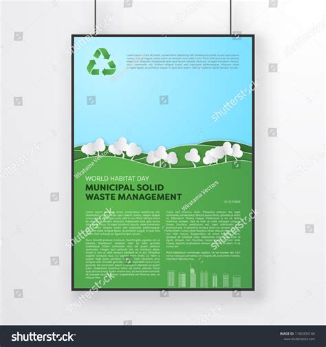 World Habitat Day Poster Template Municipal Stock Vector (Royalty Free ...