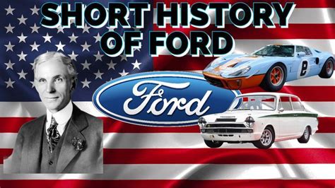 Short history of Ford | Ford, Ford models, Henry ford