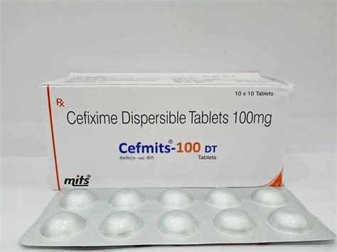 Cefixime Dispersible Tablets 100 Mg Packaging Type Aluminium