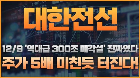 대한전선 129 역대급 300조 매각설대한전선주가전망대한전선주가대한전선전망ls전선ls전선아시아호반