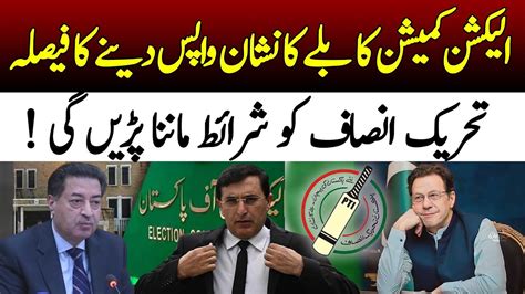 PTI Electoral Symbol Bat Return Election Commission Big Decision