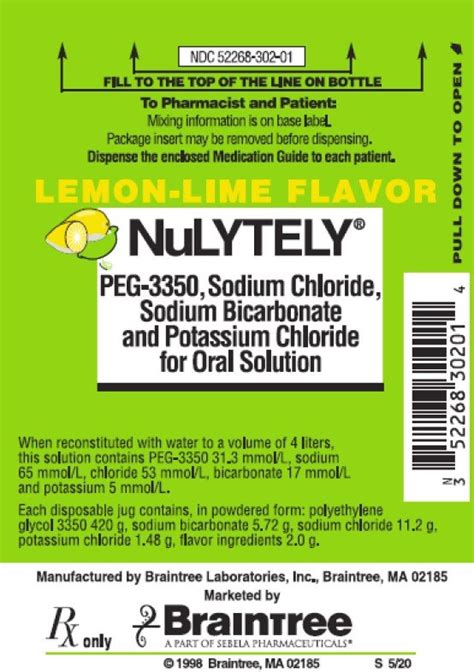 NuLYTELY - FDA prescribing information, side effects and uses