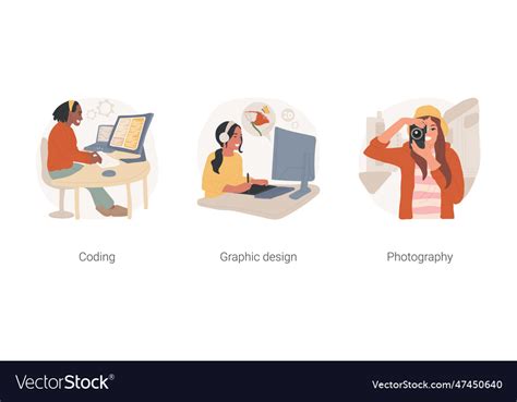 Modern hobby isolated cartoon Royalty Free Vector Image