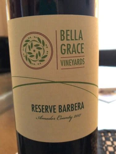 Bella Grace Vineyards Reserve Barbera Vivino US