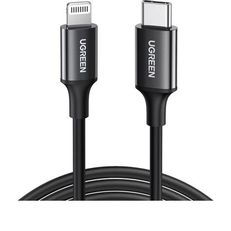 Ugreen Charging And Sync Data Cable Usb C To Lightning 1m Black