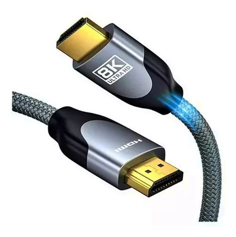 Cabo de vídeo HDMI 2 1 4k 120 hz 8k 60 hz 48 gbps Ps5 Pc 2 metros