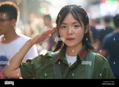 Chinese girl in PLA (People's Liberation Army) uniform from 60's/70's ...