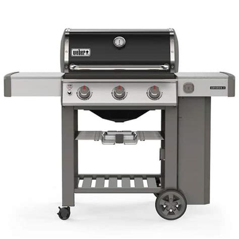 Weber Genesis II E 310 3 Burner Propane Gas Grill In Black With Built