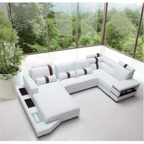 5 Seater Leather U Shape Sectional Sofa Set, 2+2+1 at Rs 45000/set in ...