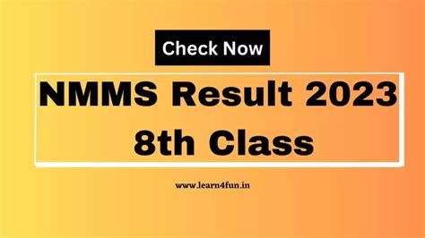 Nmms Result 2023 Out State Wise Nmms Result