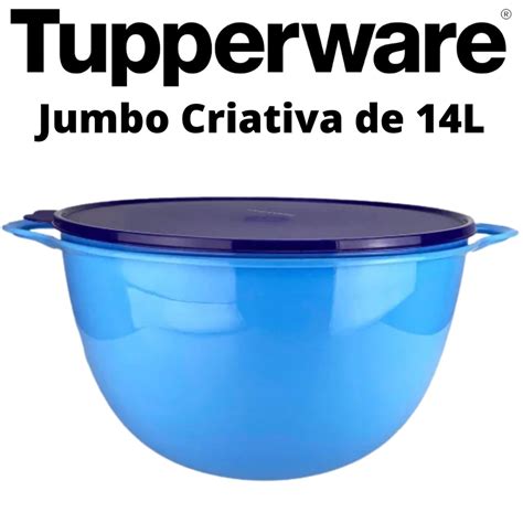 Tupperware Jumbo Criativa 14 Litros Azul Celeste Shopee Brasil