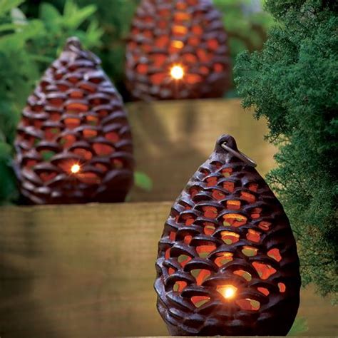 Pinecone Tealight Lantern Tea Lights Pine Cones Diy Dollar Store Crafts