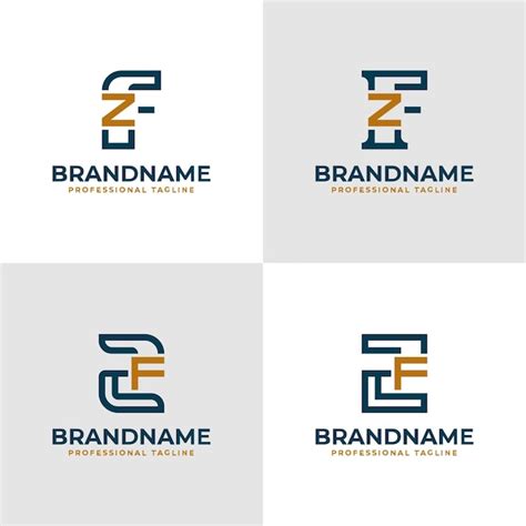 Letras Elegantes Fz E Zf Monograma Logotipo Adequado Para Neg Cios