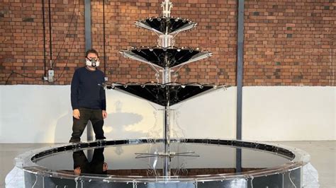 Luke Jerram Oil Fountain Sculpture To Show Our Dependency On Oil Bbc News