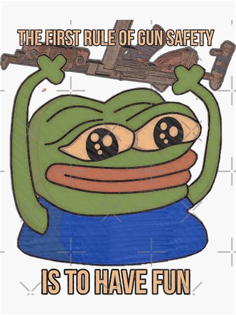 "Pepe Gun Safety" Sticker for Sale by TaxThisFedBoy | Redbubble