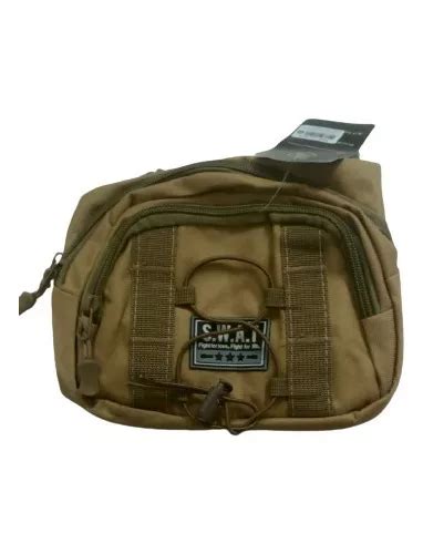 Pochete Para Cintura Camuflada Militar Bolsos Masculino Cor Bege