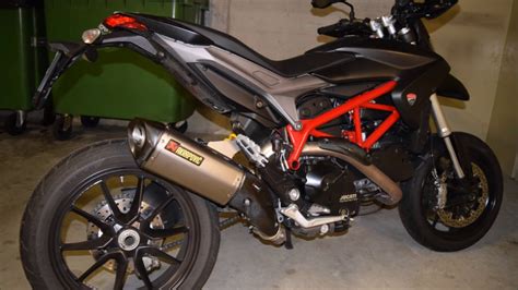 Ducati Hypermotard Akrapovic Exhaust Sound Check Youtube