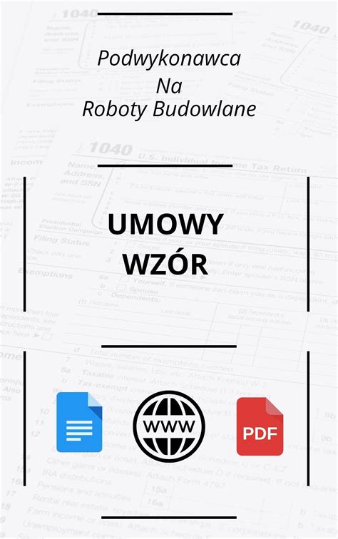 Umowy Z Podwykonawc Na Roboty Budowlane Wz R Word Pdf