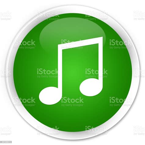 Music Icon Premium Green Round Button Stock Illustration Download