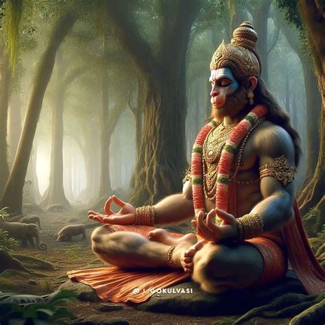 Lord hanuman in deep meditation – Artofit