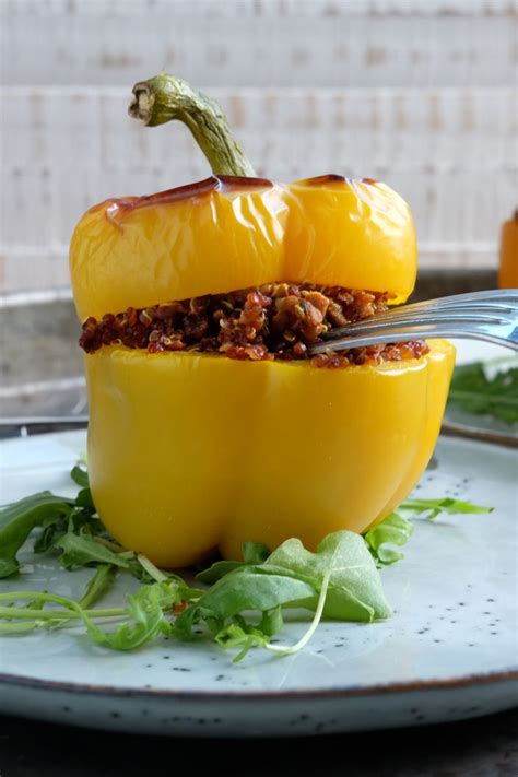 Gevulde Paprika Met Quinoa En Kippengehakt Recepten Njam