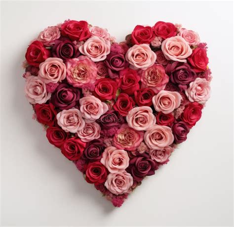 A Heart Of Red Roses Symbolizing Everlasting Love Generative Ai Stock