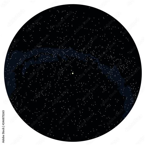 Celestial Map of The Night Sky. Astronomical Chart of Northern ...